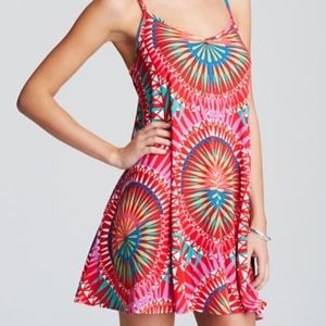 Supernova Red Strappy Swing Dress Swim Cover-Up